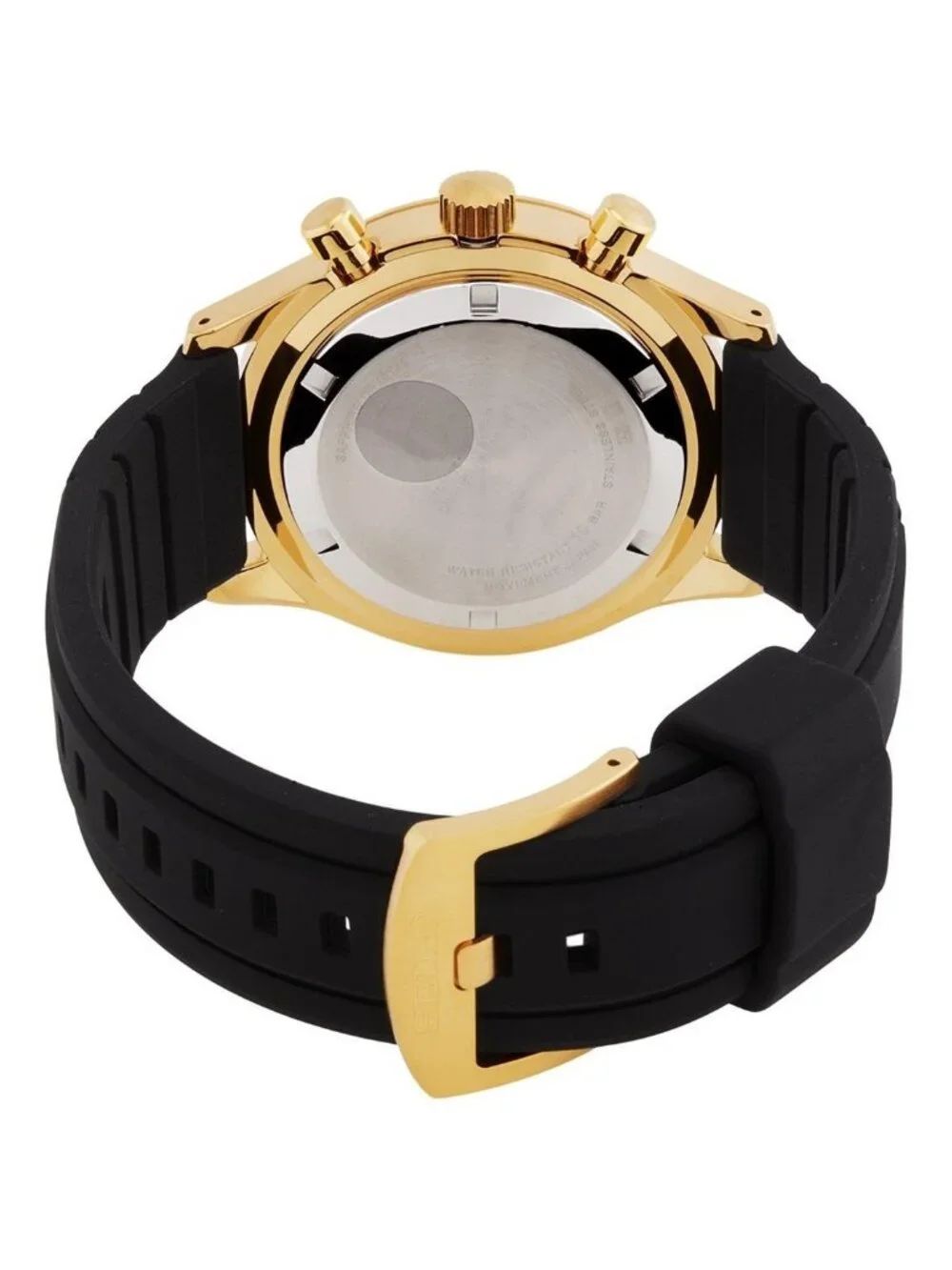 NWT Seiko Chronograph Quartz Black Dial Men's Watch